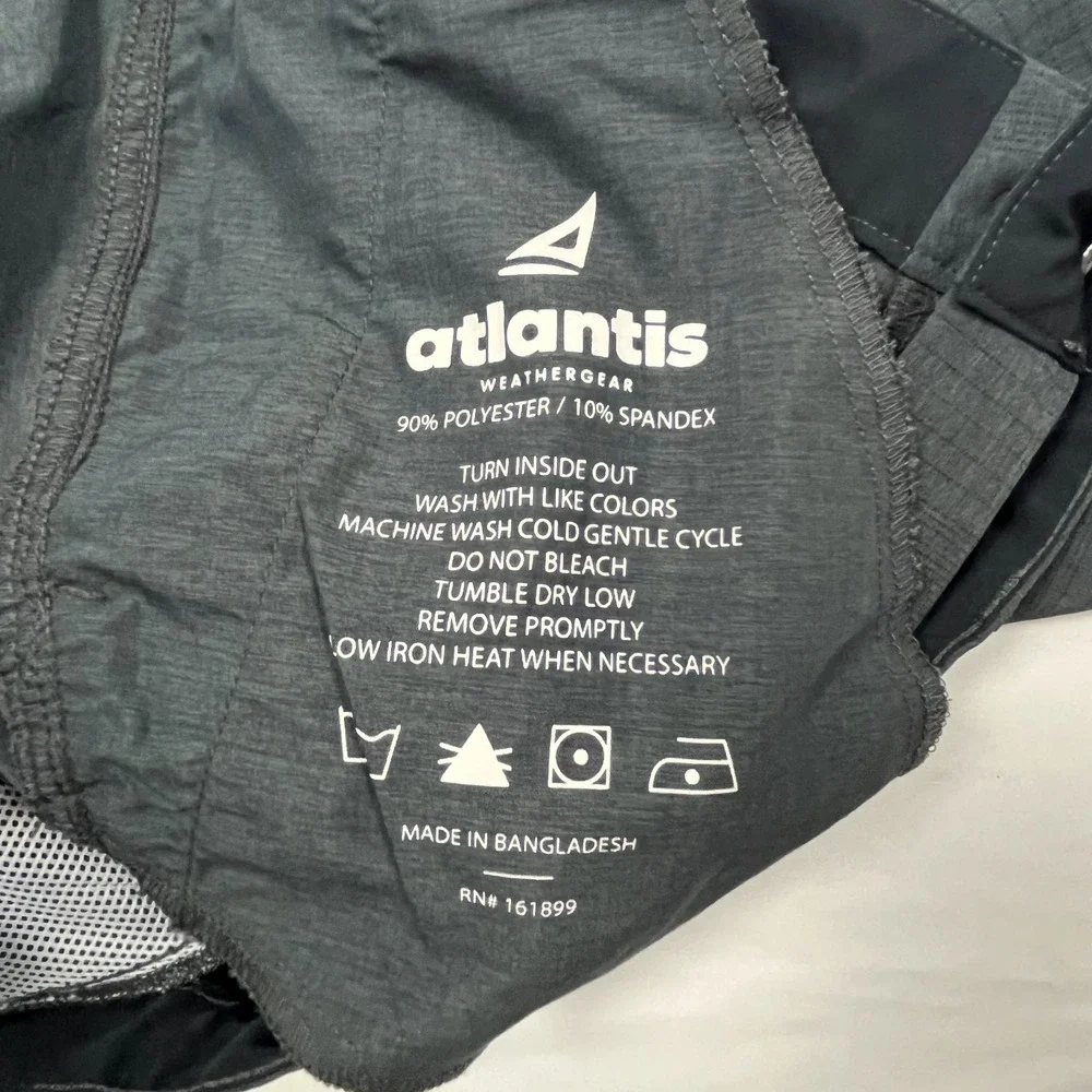 Atlantis Weathergear Shorts W 38 Charcoal Plaid Performance Fishing Hiking Short